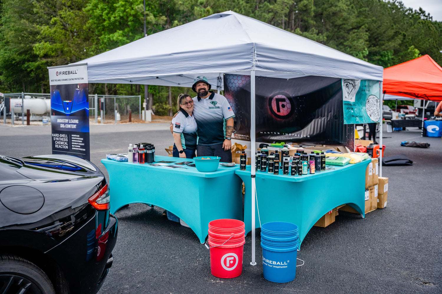 at a car show selling the best auto detailing products